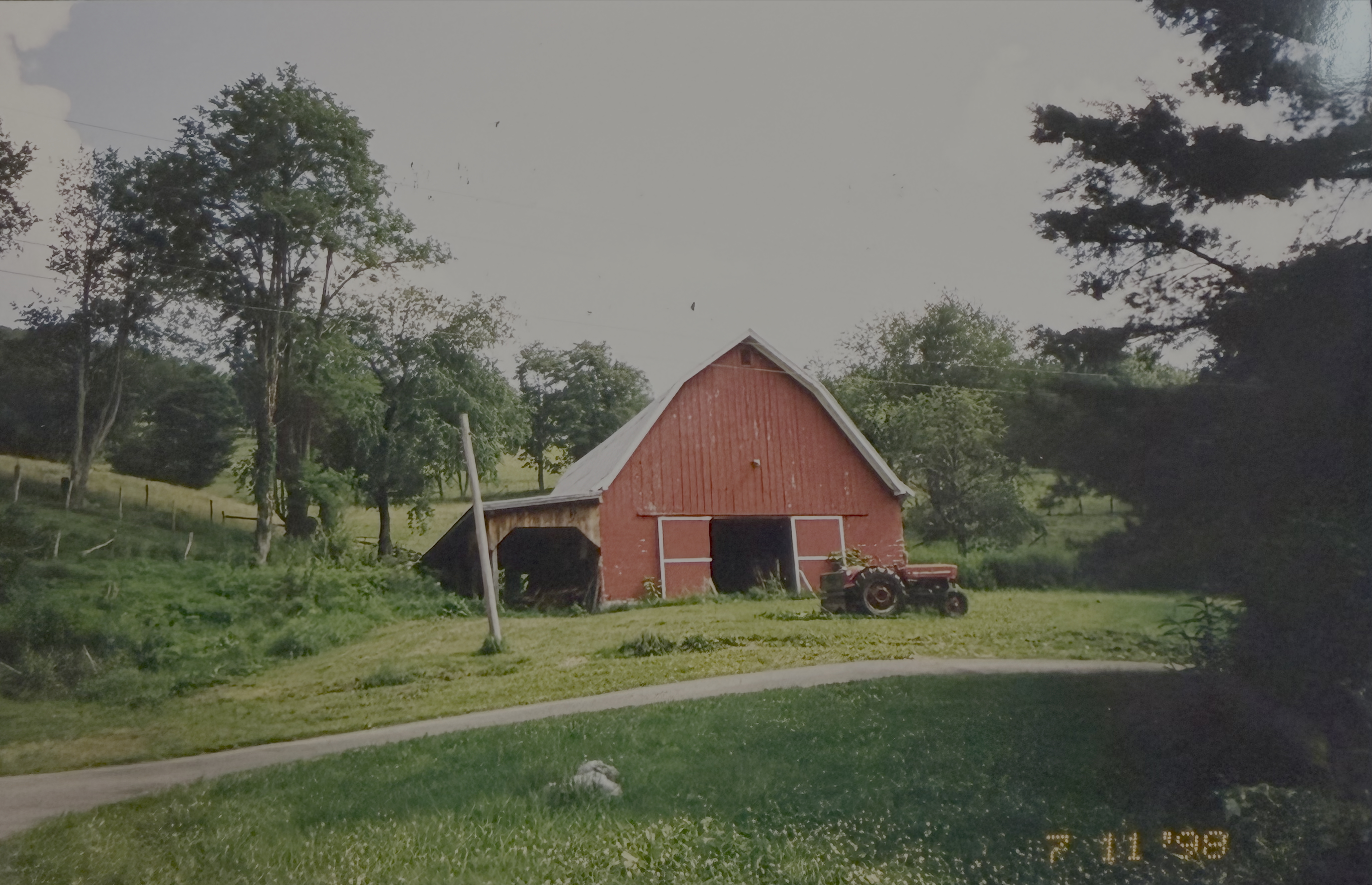 The red barn at the Gillespie family home in Tazewell