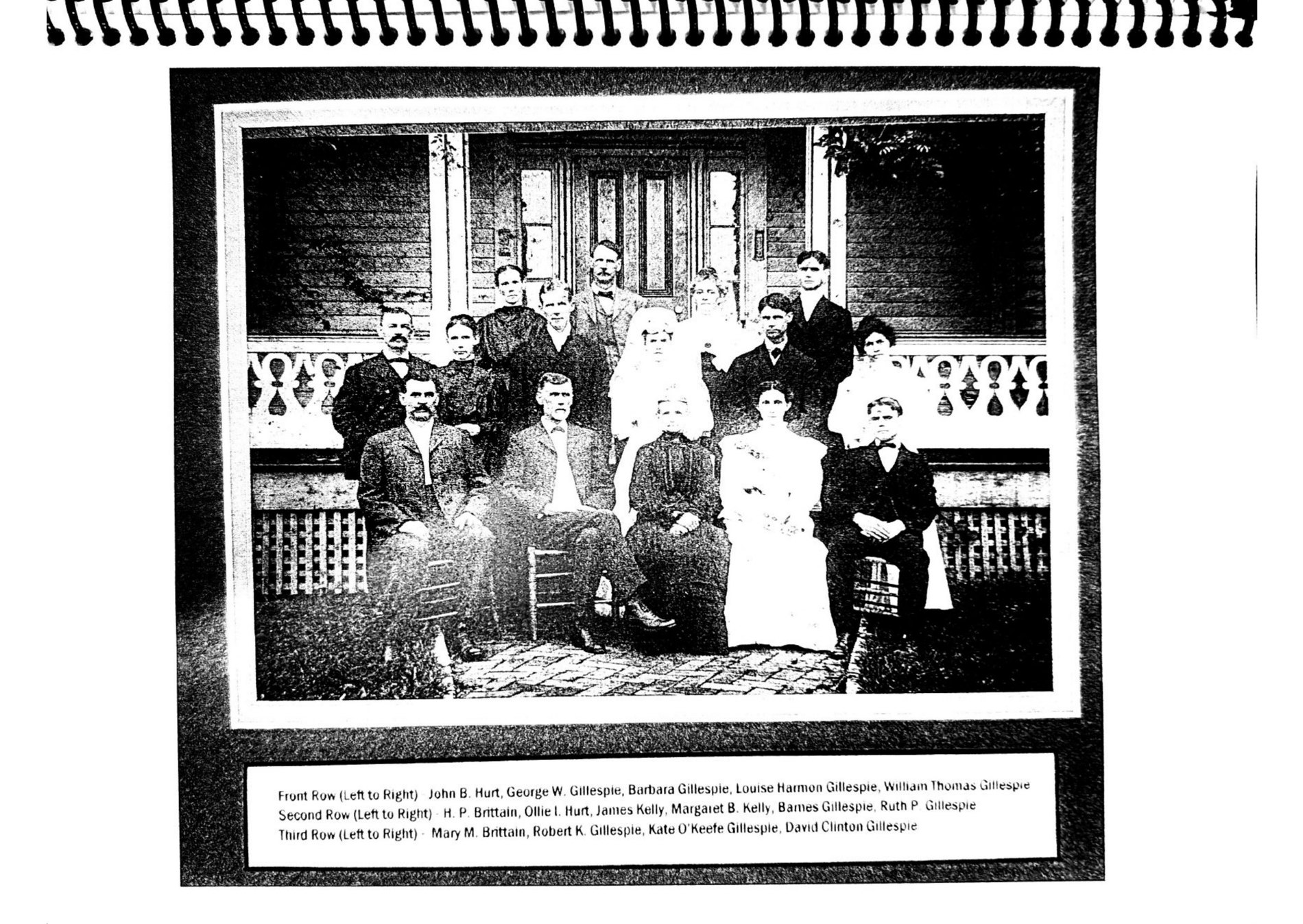 Gillespie family group photograph