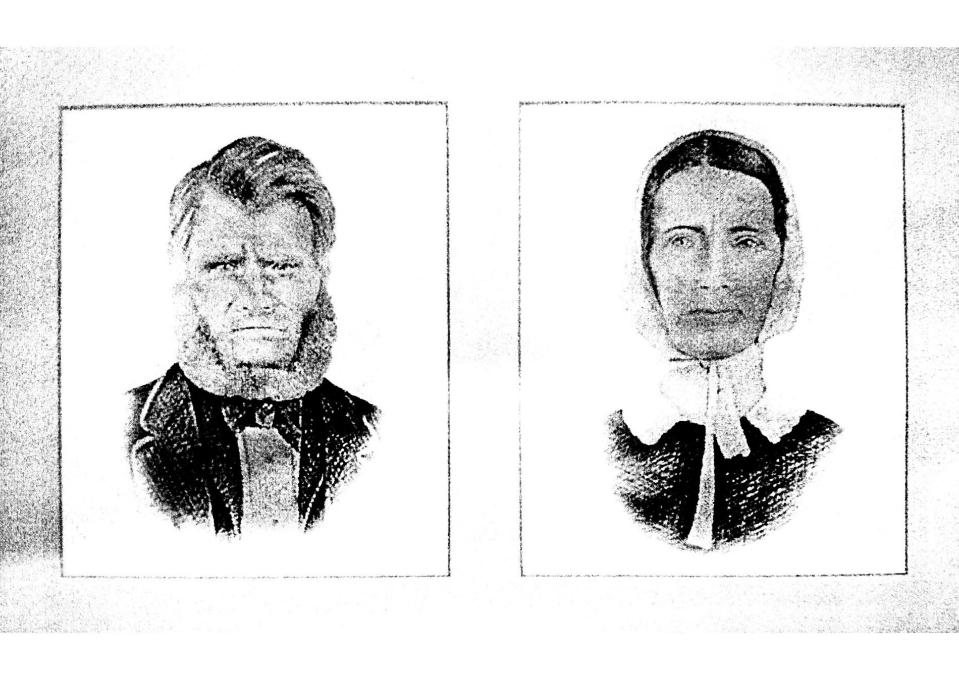 Two uncaptioned family portraits from the original manuscript